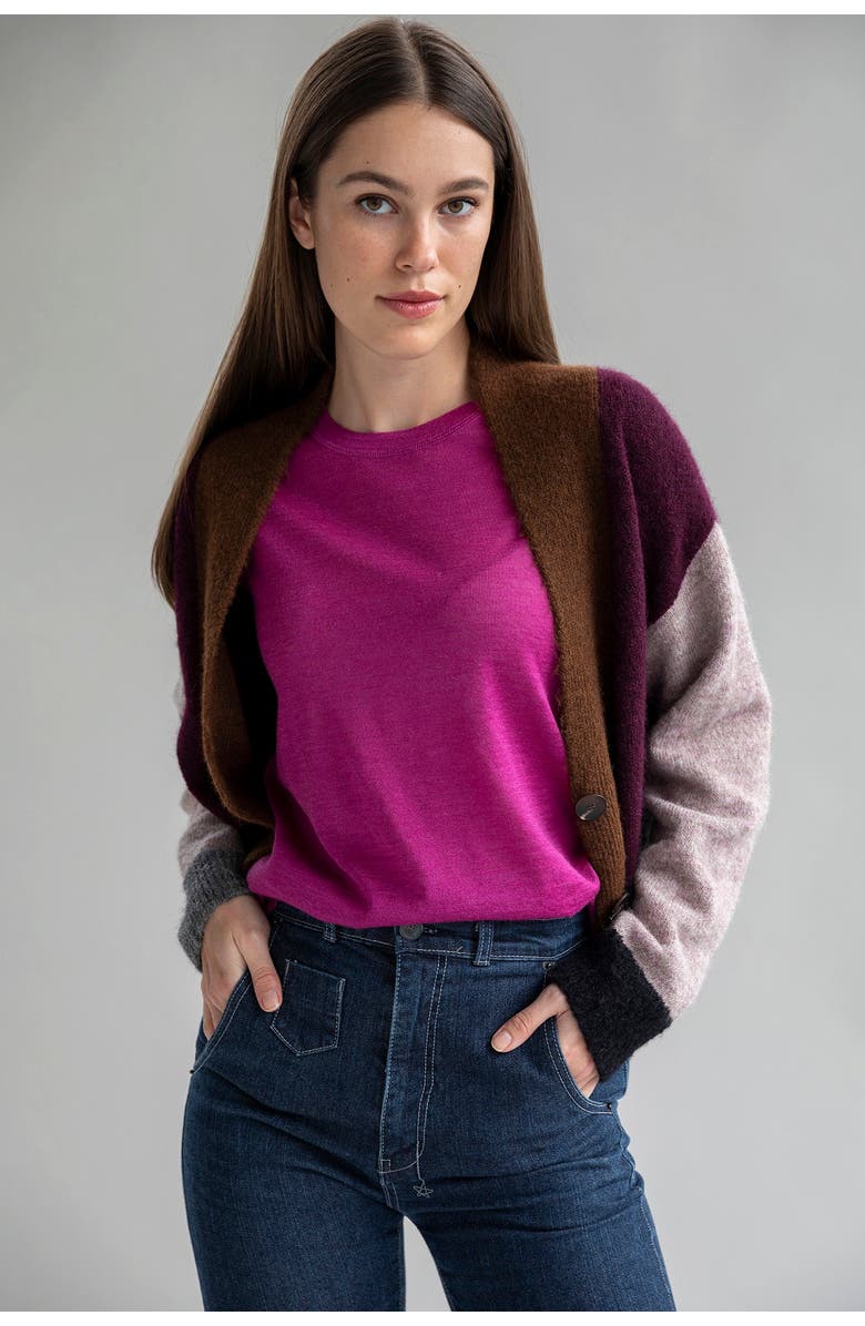 SSKEIN Color Block Cardigan, Alternate, color, 