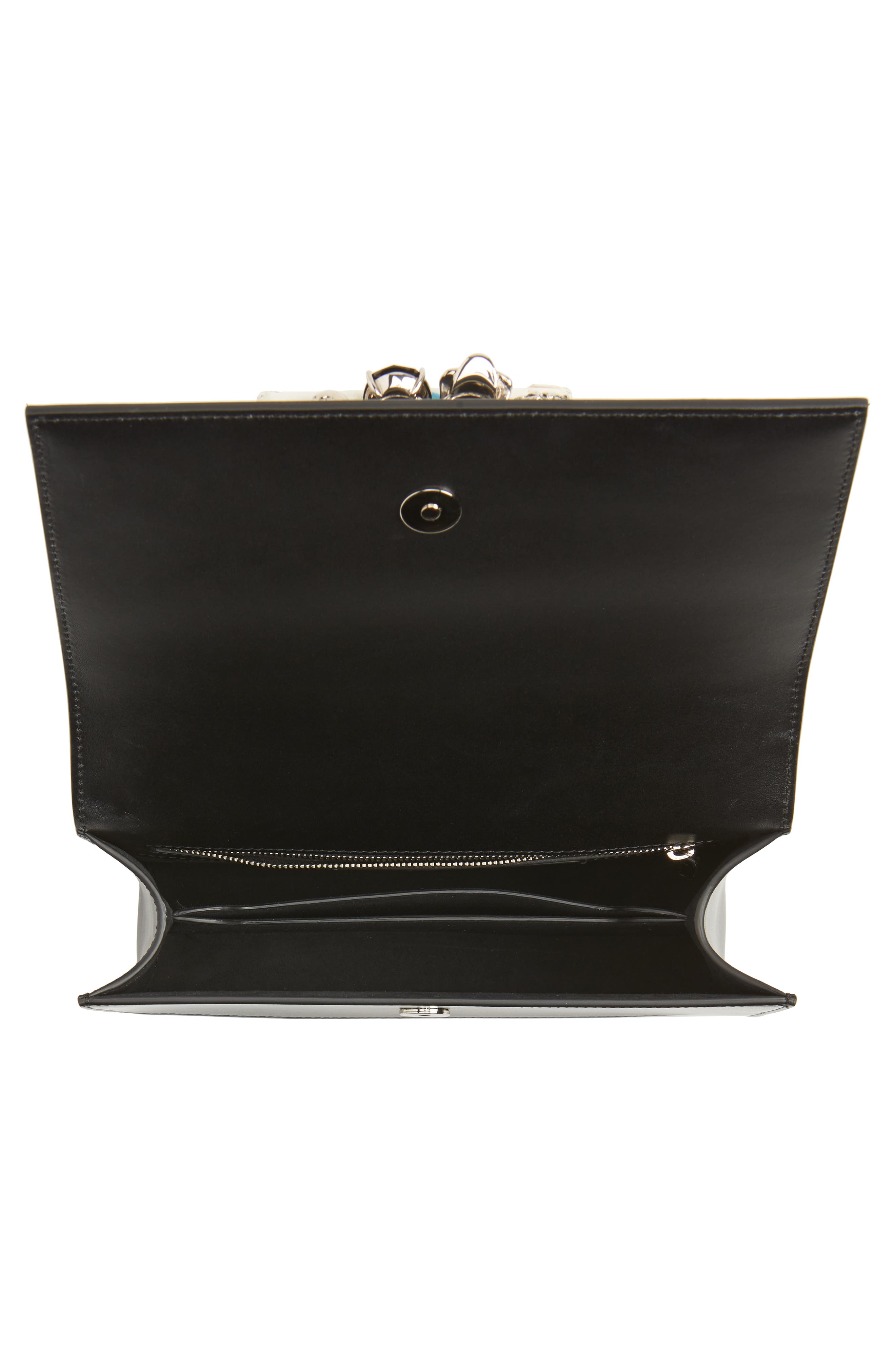 McQueen Alexander McQueen Leather Crossbody Knuckle Bag, Alternate, color, 