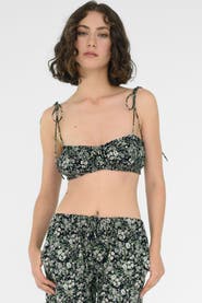 nuaje nuaje Nova Shirred Cotton Bandeau