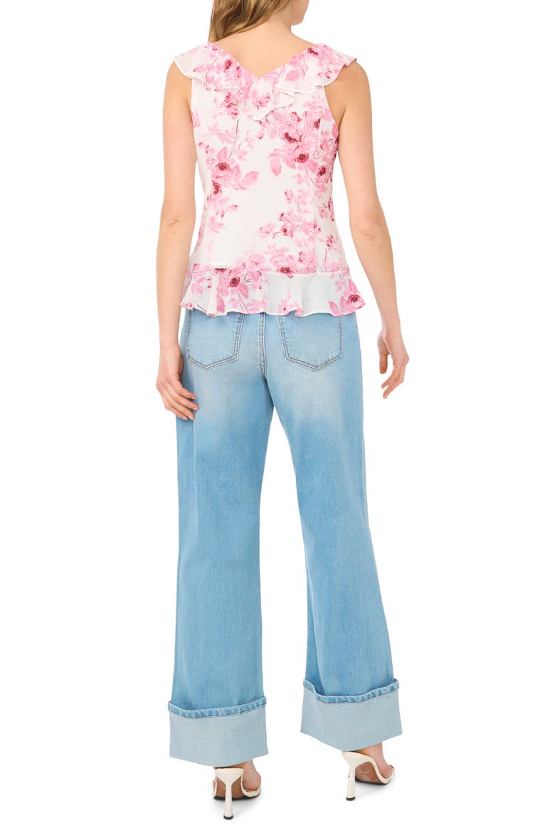 V-Neck Ruffle Top, Alternate, color, ORCHID SMOKE
