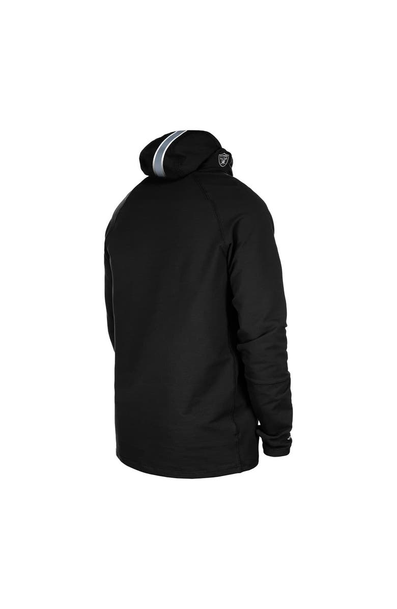 New Era Men's New Era Black Las Vegas Raiders Functional Fandom Balaclava Helmet Stripe Tri-Blend Hoodie, Alternate, color, Black