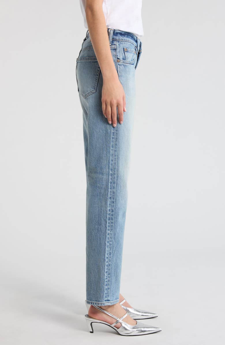 MOUSSY VINTAGE Deland High Waist Straight Leg Jeans, Alternate, color, Light Blue