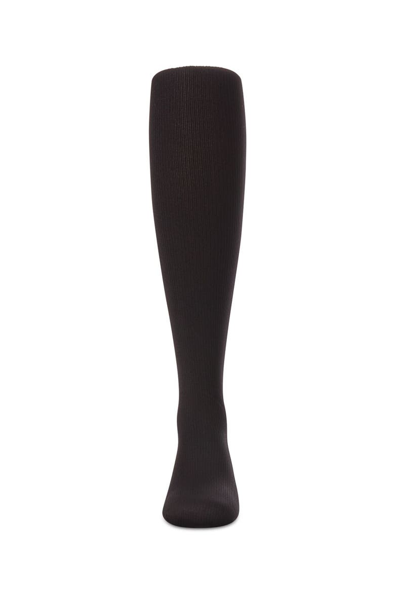 Ribbed Nylon Tights, Alternate, color, Black