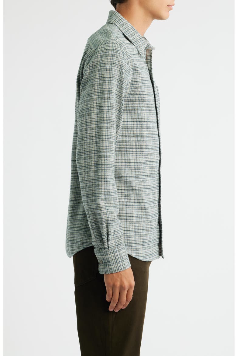 Highclere Plaid Flannel Button-Up Shirt, Alternate, color, PISTACHIO COMBO