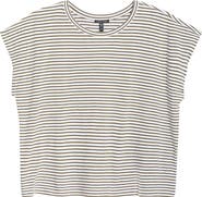 Eileen Fisher Stripe Crewneck Organic Cotton Top