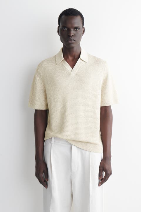 Open-knit Polo Shirt