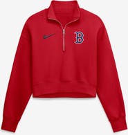 Nike Women's Nike Red Boston Red Sox Primetime Phoenix Fleece Half-Zip Sweatshirt