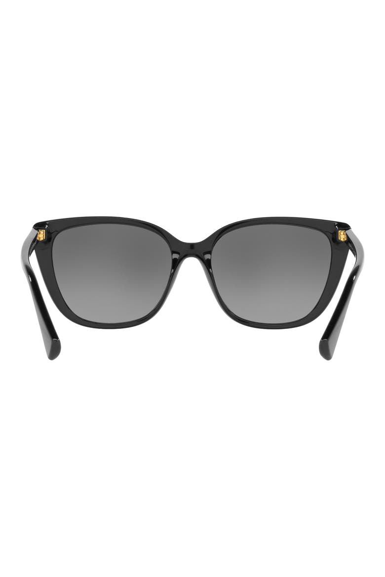 56mm Polarized Butterfly Sunglasses, Alternate, color, BLACK / POLAR GRADIENT GREY
