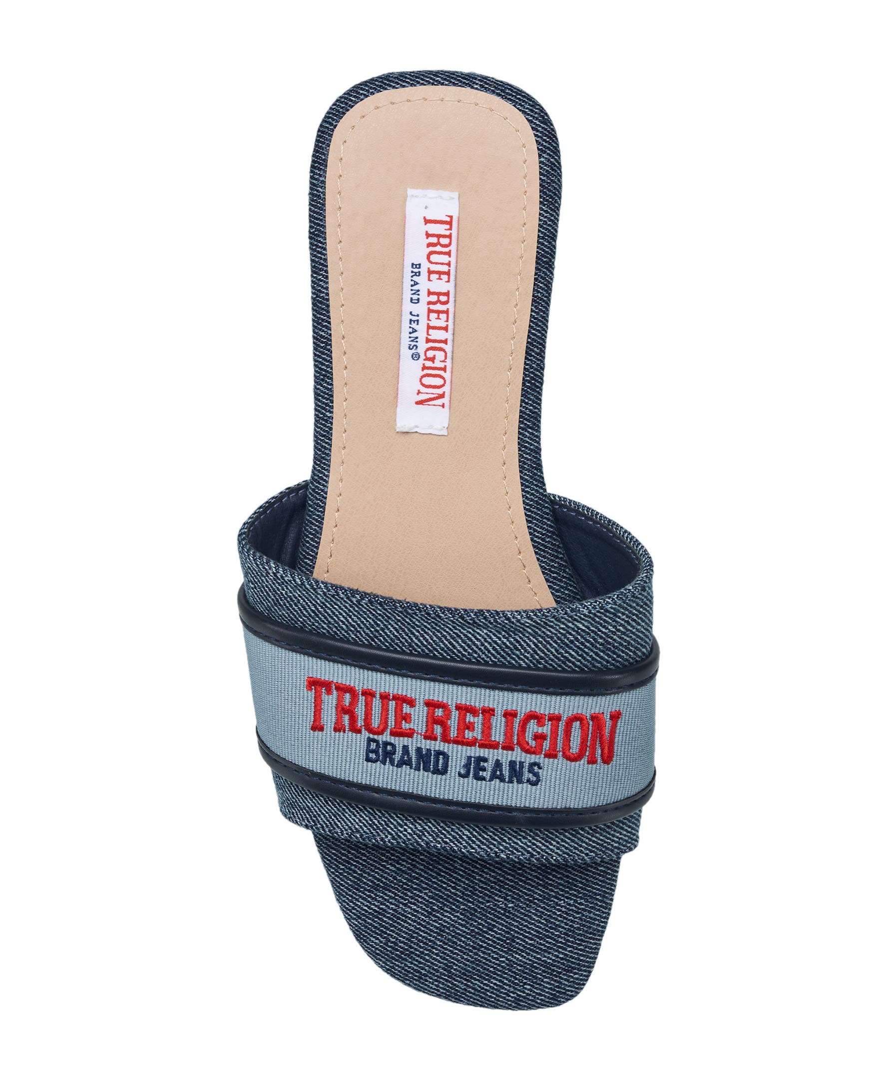 True Religion Remy Logo Band Sandal, Alternate, color, Denim