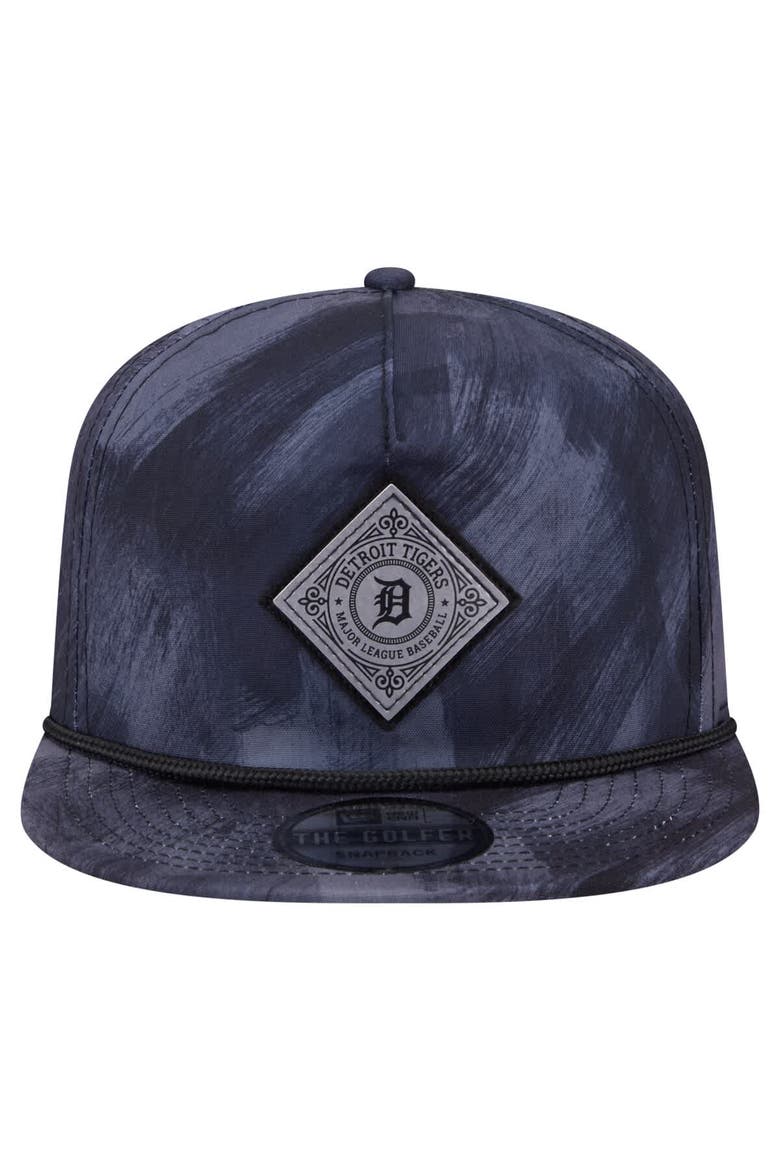 Men's New Era Navy Detroit Tigers Printed Golfer Snapback Hat, Alternate, color, Navy