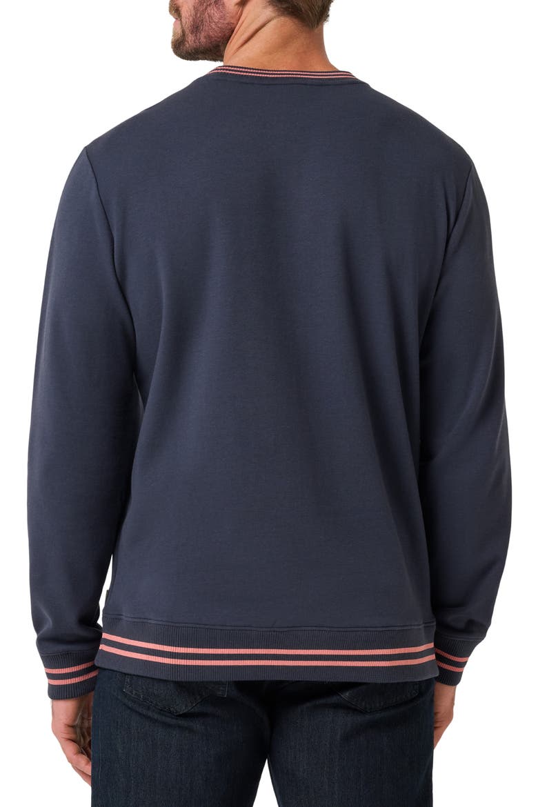 Social Club Contrast Stripe Sweatshirt, Alternate, color, TOTAL ECLIPSE