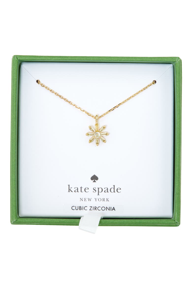 mini flower pendant necklace, Main, color, YELLOW / GOLD