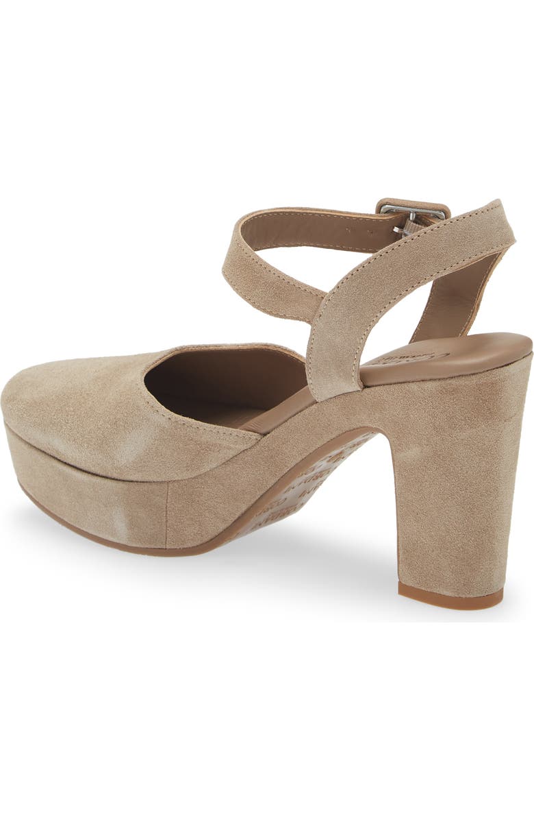Cordani Torin Ankle Strap Platform Pump, Alternate, color, Tortora Suede