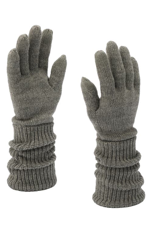 Kate Spade New York Spade Knit Long Gloves In Gray