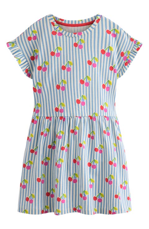 Kids' Stripe & Cherry Cotton Jersey Dress (Toddler, Little Kid & Big Kid)