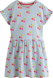 Mini Boden Kids' Stripe & Cherry Cotton Jersey Dress