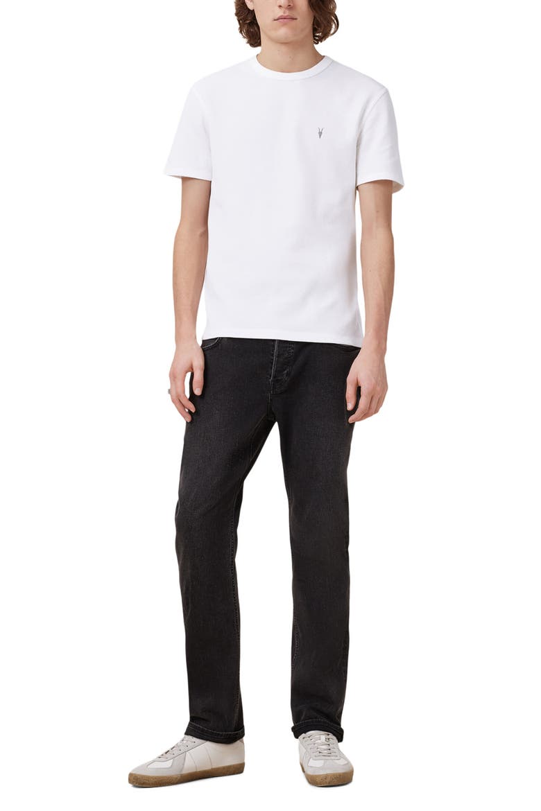 Ellis Waffle Knit Cotton T-Shirt, Alternate, color, CHALK WHITE