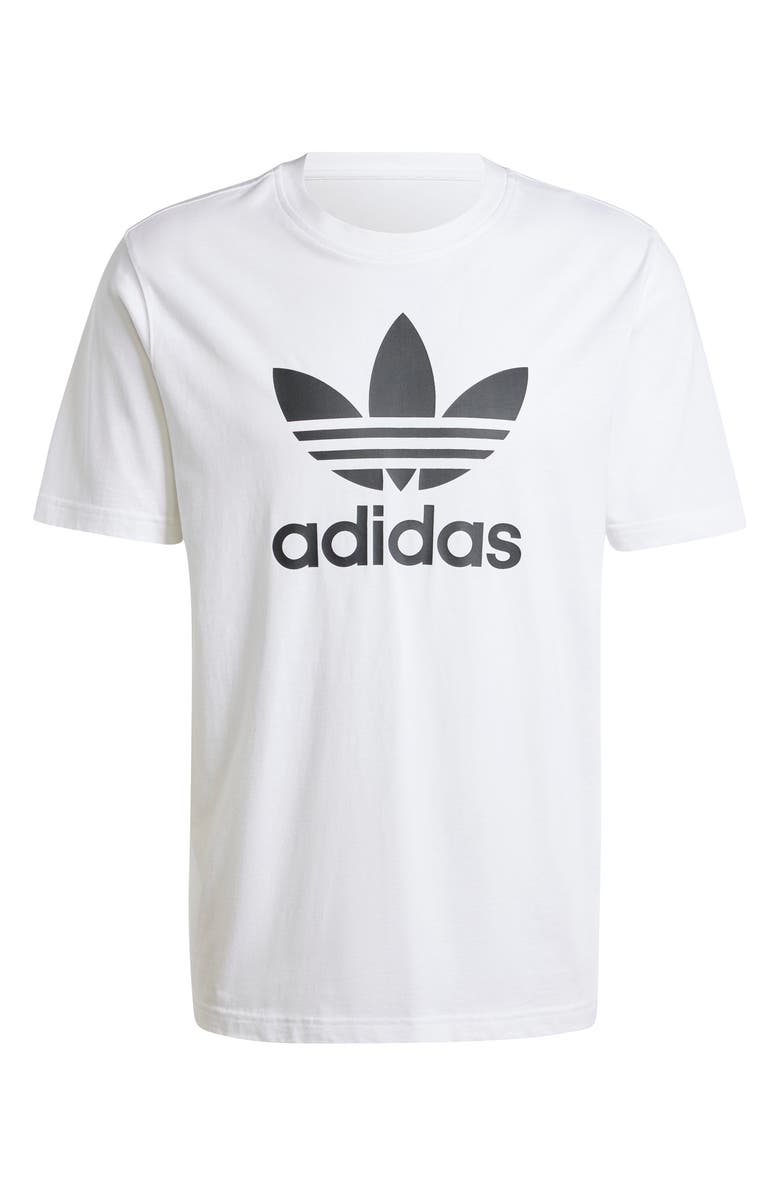 adidas Adicolor Trefoil Cotton Graphic T-Shirt, Alternate, color, White