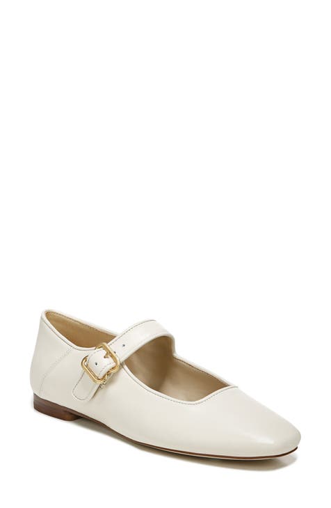 Women s Ivory Mary Jane Flats Nordstrom