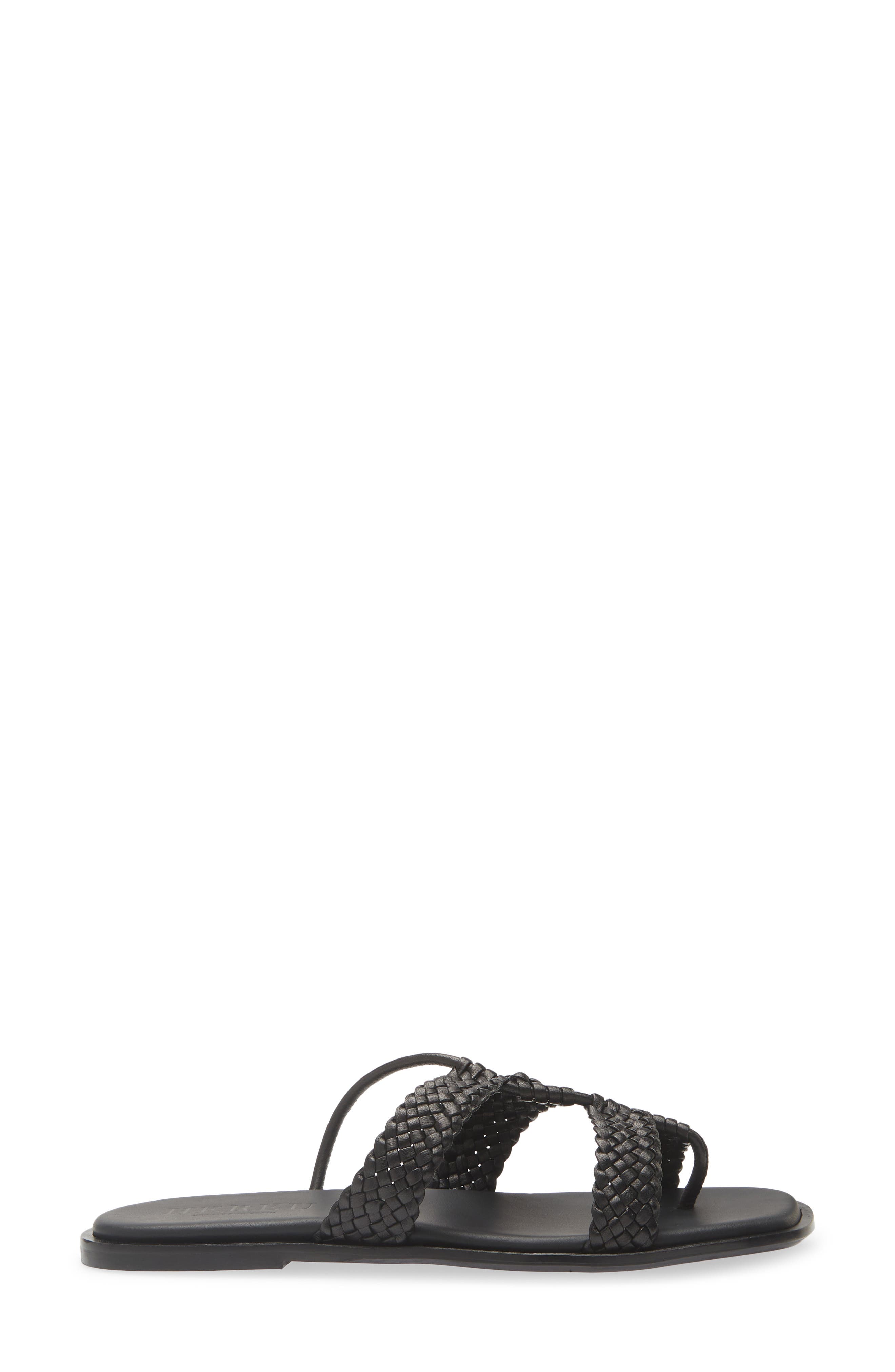 HEREU Woven Strappy Sandal, Alternate, color, Black