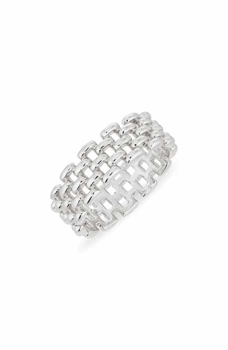 NORDSTROM RACK Demi Fine Open Work Wide Band Ring