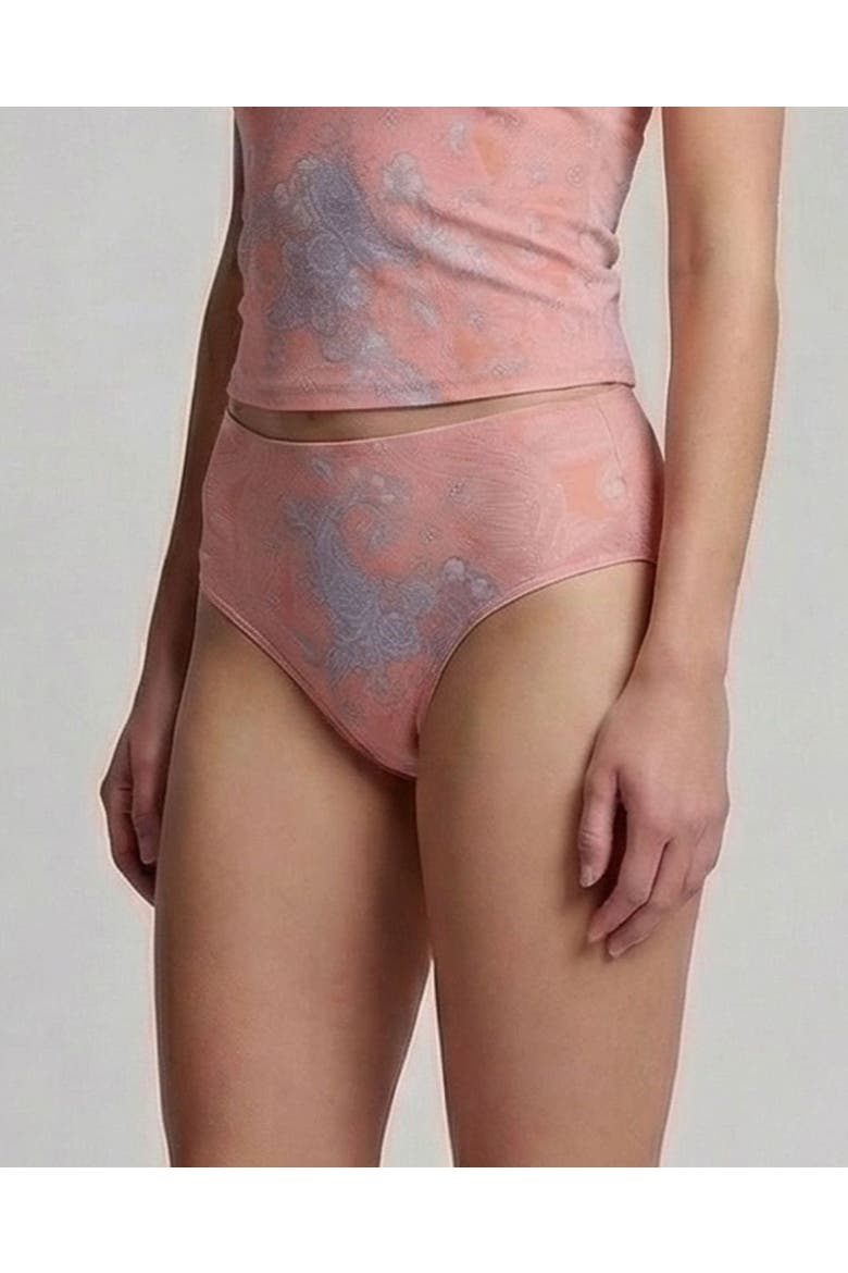 Paisley Explosion Womens Swimsuit Bottom, Alternate, color, Paisley Explosion Coral