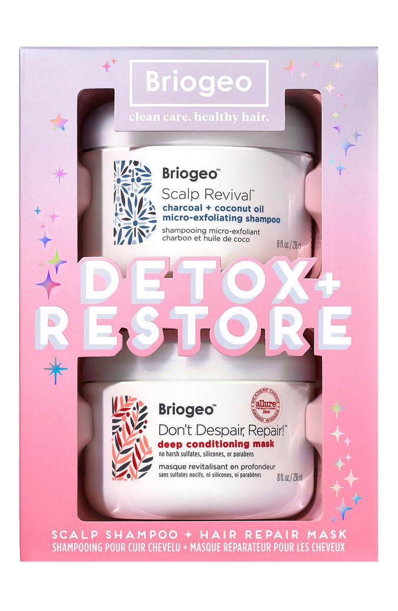 Briogeo Full Size Detox & Restore Hair Care Set, Alternate, color, 