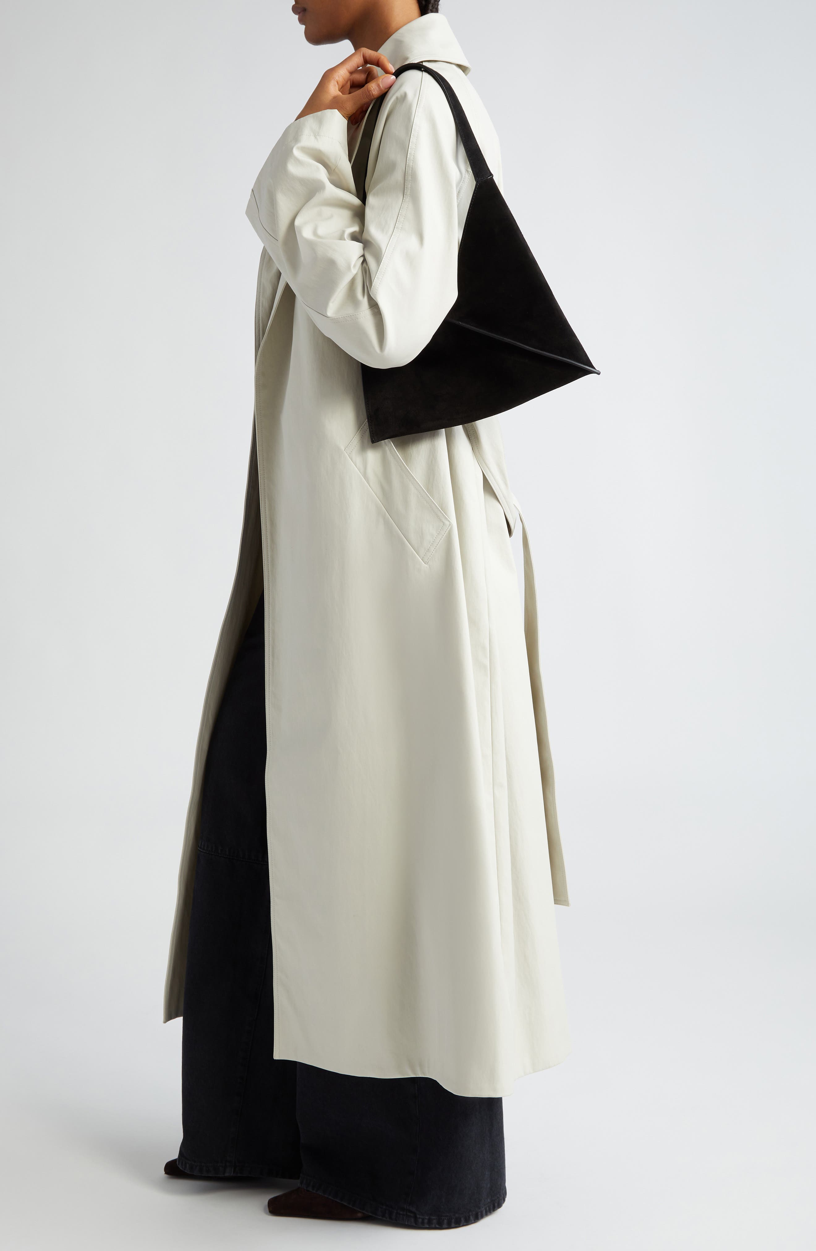 Khaite Sara Small Suede Tote, Alternate, color, 