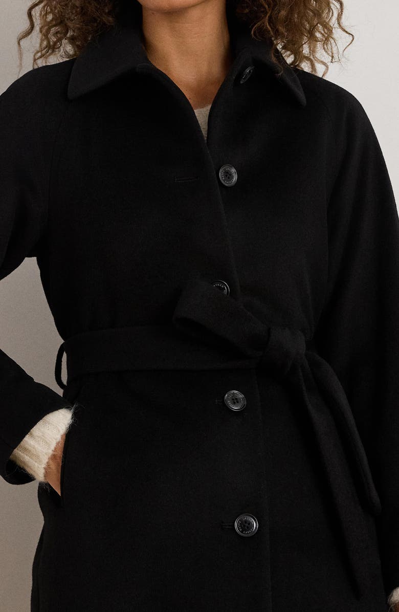 Lauren Ralph Lauren Wool Blend Jacket, Alternate, color, Black