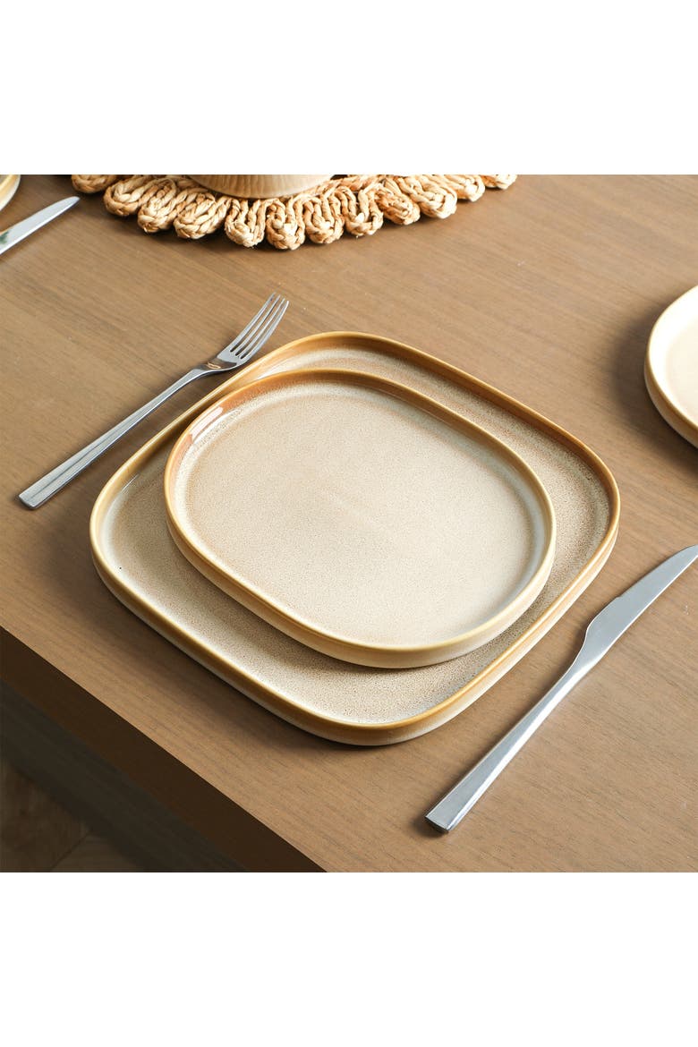 Cairo Stoneware 12-Piece Dinnerware Set, Alternate, color, Sand