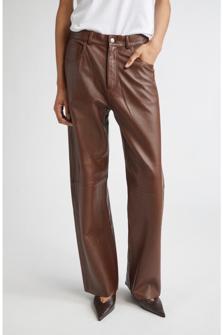 Bonnie Lambskin Leather Pants (Women) | Nordstrom
