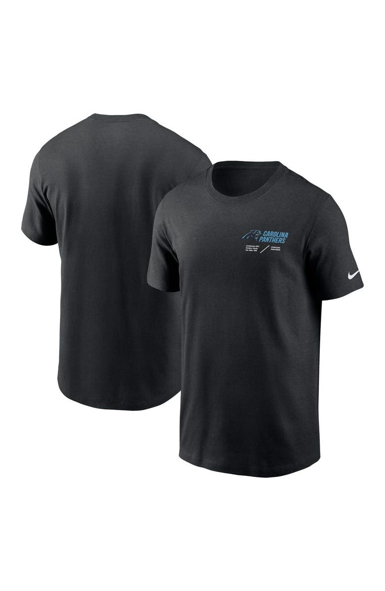 Nike Men's Nike Black Carolina Panthers Sideline Infograph Lockup Performance T-Shirt, Main, color, 
