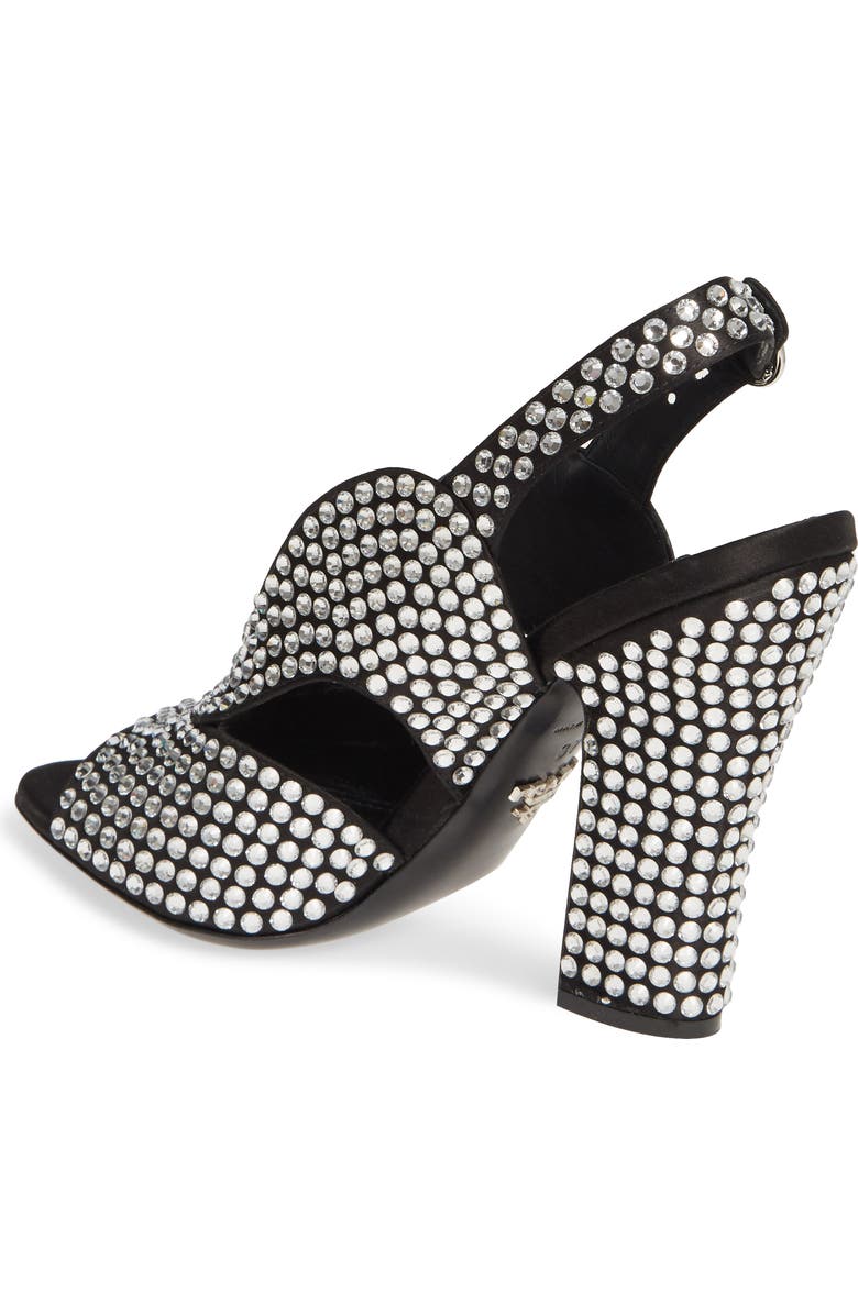 Prada Jewel Slingback Sandal, Alternate, color,