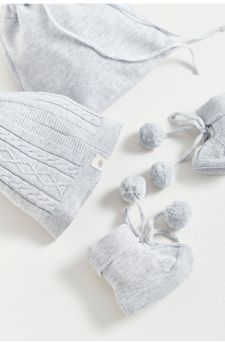 Babycottons Set Gorro+Bootie Stars for Infant, Main, color, Grey