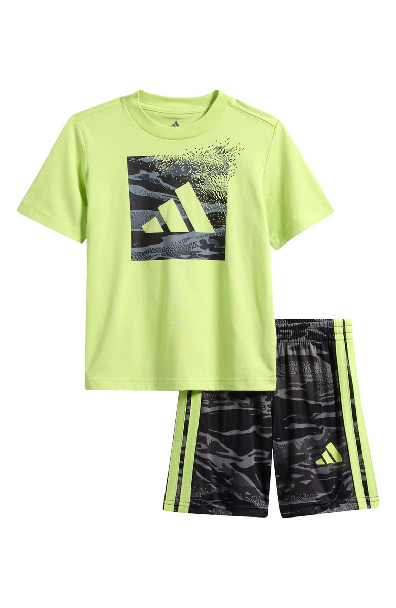 adidas Kids' Camo Print T-Shirt & Shorts Set, Main, color, 