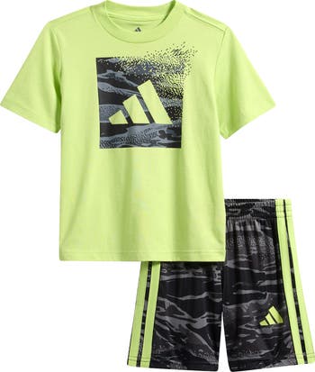 Kids' Camo Print T-Shirt & Shorts Set