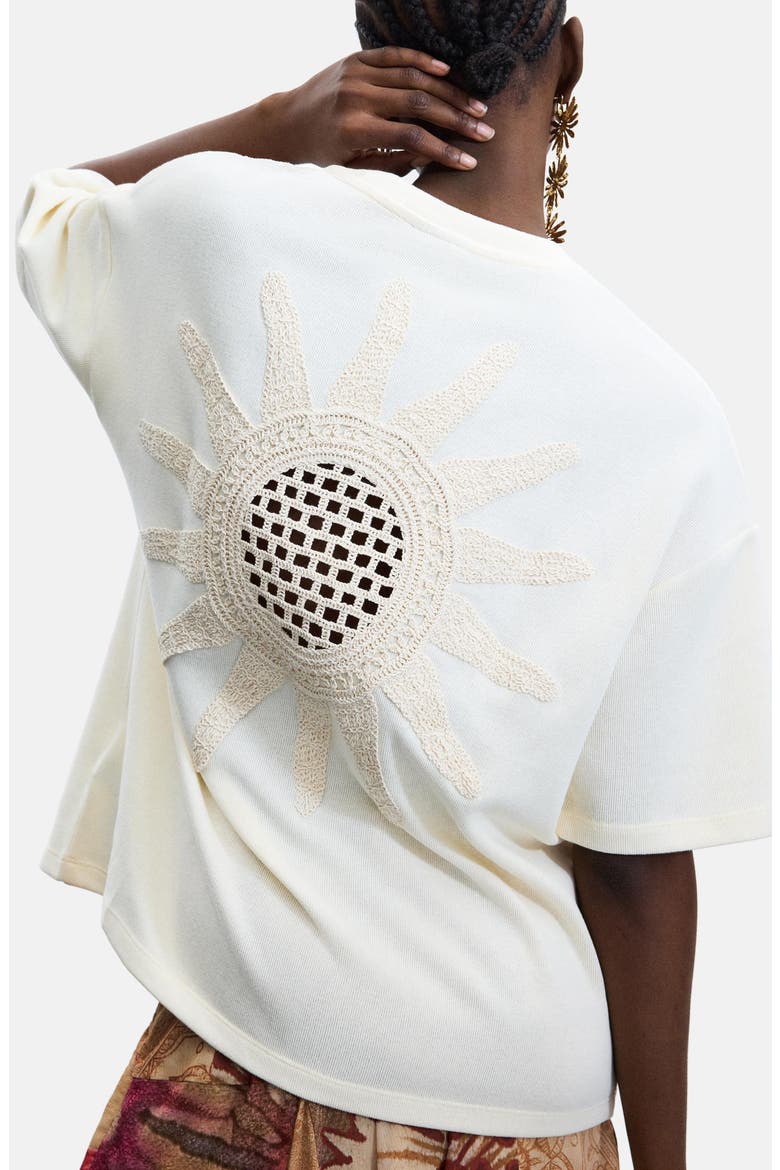 Oversize Cotton Blend T-Shirt, Alternate, color, OFF WHITE
