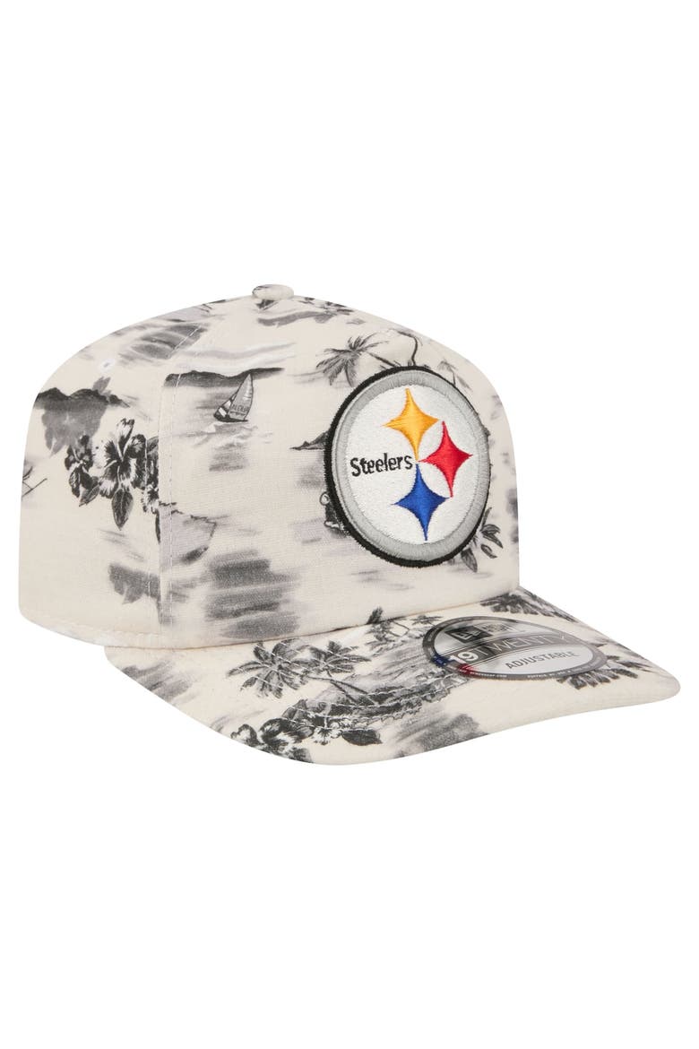 Men's New Era White Pittsburgh Steelers Tropics 19TWENTY Adjustable Hat, Alternate, color, White