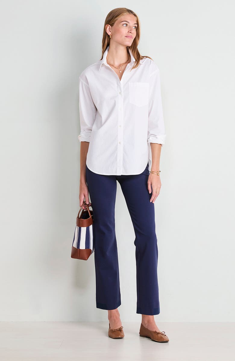 vineyard vines Peyton Crop Ponte Pants, Alternate, color, Nautical Navy