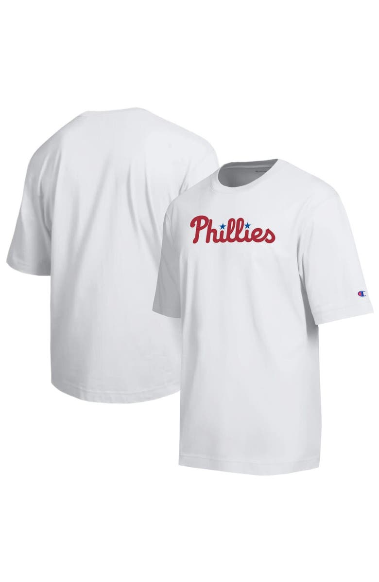 Champion Men's Champion White Philadelphia Phillies All Star Arched Chenille Wordmark T-Shirt, Main, color, White