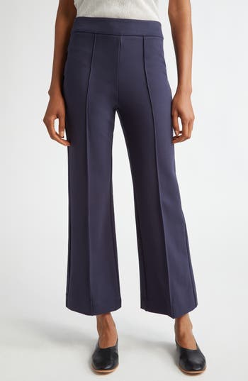 Staud Knack Ankle Wide Leg Pants In Blue