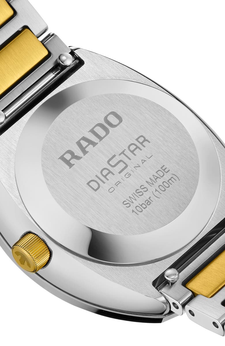 RADO DiaStar Original Bracelet Watch, 30mm, Alternate, color, Gold Silver