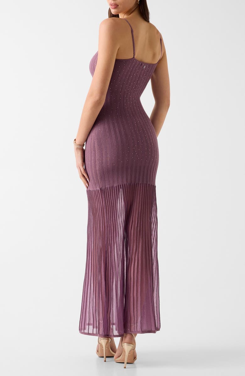 GUESS Meena Rib Knit Sheer Skirt Maxi Dress, Alternate, color, F45y-Open