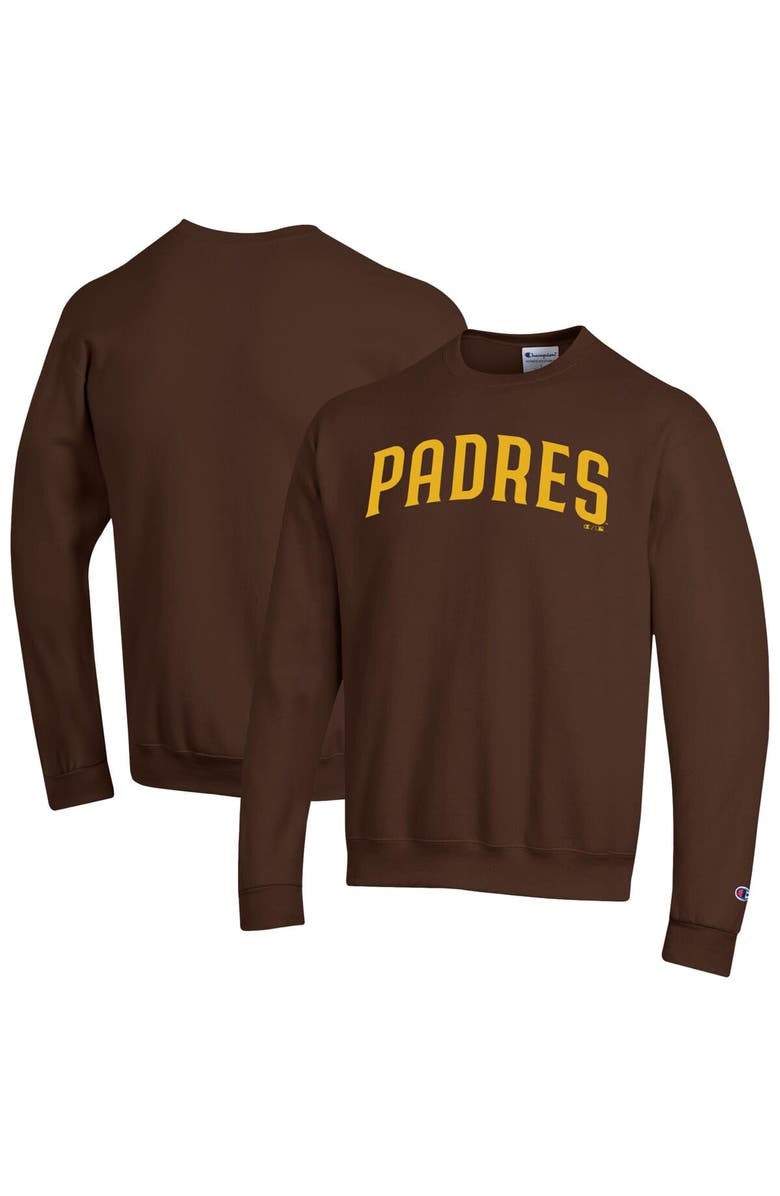 Champion Men's Champion Brown San Diego Padres Powerblend Wordmark Sweatshirt, Main, color, Brown
