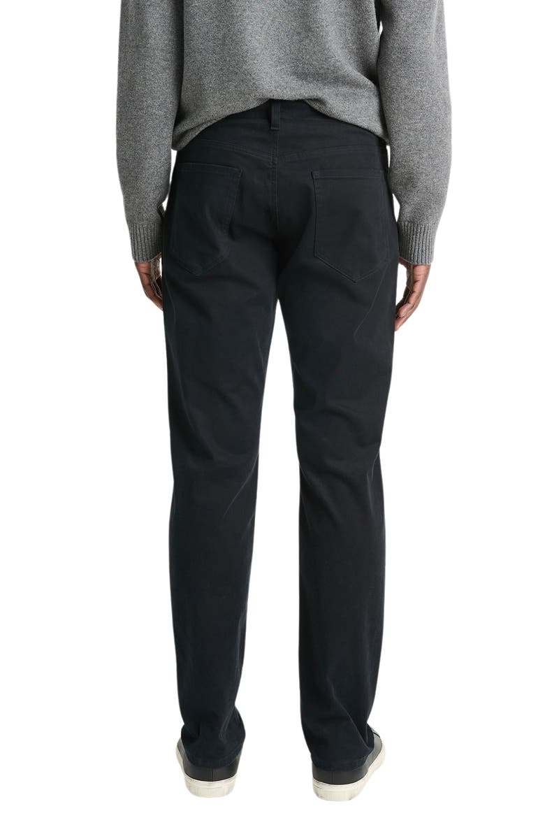 Dylan Slim Fit Peached Stretch Cotton Pants, Alternate, color, BLACK