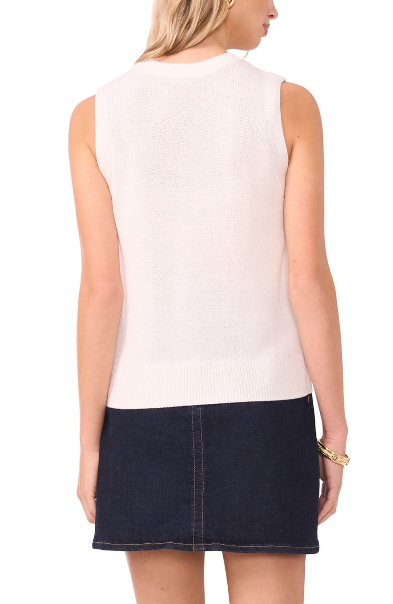 Vince Camuto Placement Print Sequin Cotton Tank, Alternate, color, 