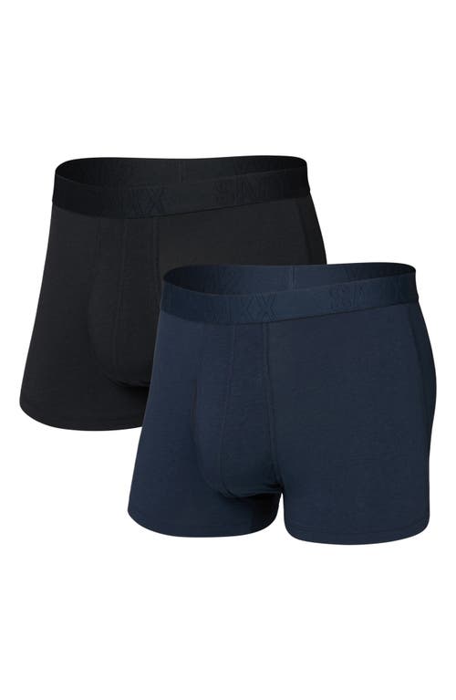 Saxx Droptemp™ Assorted 2-pack Cooling Cotton Boxer Briefs In Black