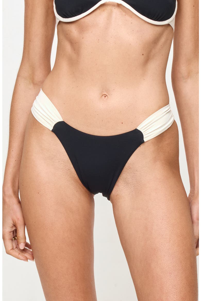 Dolce Full Bikini Bottoms, Main, color, BLACK/ CREAM