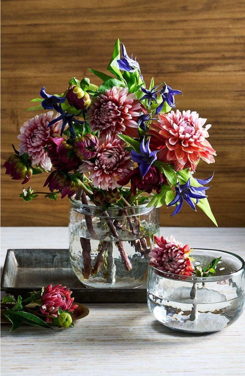 The Collective Home Floral Flower Frog Low, Alternate, color, Clear