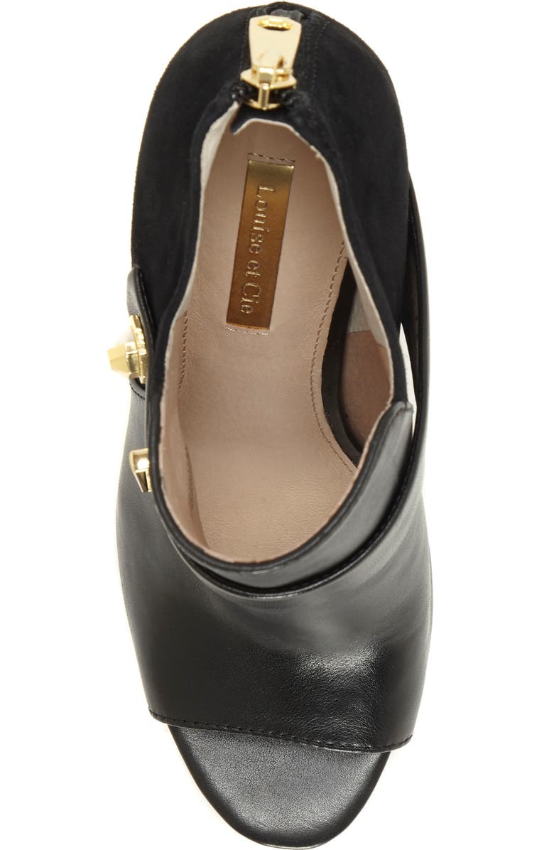 Louise et Cie Lander Open Toe Genuine Calf Hair Bootie, Alternate, color,